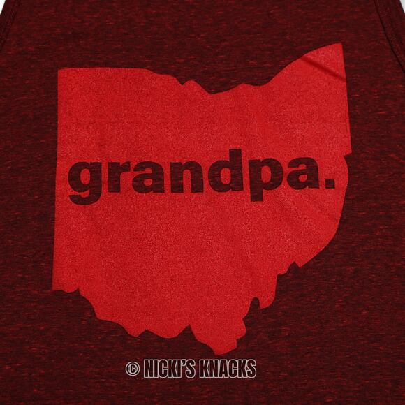 Leisure Lounge Grandpa Ohio Tank Top Red Mens Funny Graphic Gift Size M - Picture 3 of 6